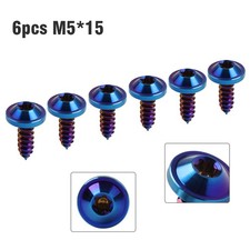 6pcs Titanium Bolts Truss Torx Head Self Tapping Screws M5x15mm Fastener M5*15 picture