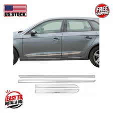 UNIVERSAL Side Door Streamer S.Steel Gloss Silver 4 Pcs picture