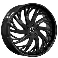 Artis Wheels Decatur Gloss Black Rims 24x9 (4pcs) A1 picture
