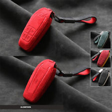 Alcantara Leather Car Key Fob Case Cover For Ferrari 458 588 488GTB LaFerrari picture