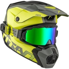 CKX Matte Sunny Lime Titan AMS Nunavut Helmet w/Apex Dual Lens Goggle 518273 picture