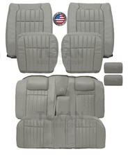 For 1994-1996 Chevy Impala SS Replacement Seat Cover Perforated Leatherette Gray picture