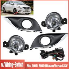 Fits 2015 2016 2017 2018 2019 Nissan Versa S SV Fog Lights Lamps w/Wiring+Switch picture