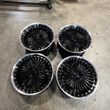 Used 22x9/22x10.5 MRR VP4 5x120 30/40 72.6 Black Machined Lip Wheels set-4 picture