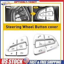 Silver Steering Wheel Button sticker covers For Mercedes Benz GLS 16-19 1-10Set picture