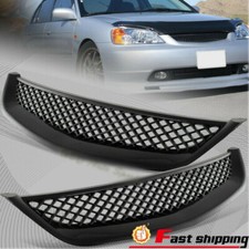 For 2001-2003 Honda Civic JDM Type R Black Mesh ABS Front Hood Grille Mesh Grill picture