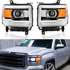 For 2014-2015 GMC Sierra 1500 15-19 2500HD 3500HD Chrome Projector Headlights EA picture