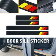 4x Accessories Car Fiber Carbon Door Sill Sticker 5D Protector 2021 for Toyota picture