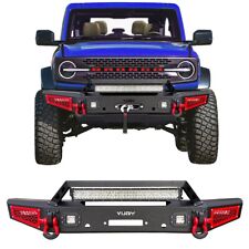 Vijay For 2021-2022 Ford Bronco Texture Front Bumper with LED Lights and D-Rings picture