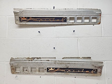 OEM LH/RH Interior Door Sill Scuff Plate Set 1957-59 Chrysler Imperial (Bin92) picture
