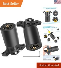 Heavy-Duty 7 Prong Trailer Plug Set – Secure, Easy Install with Brass Connectors picture