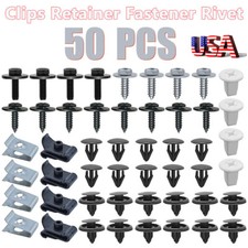 50X Car Retainer Fastener Clips Fender Bumper Engine Rivet Screws Bolts Nut Trim picture