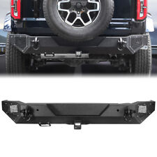 Rear Bumper with D-rings Iron Black For 2021 2022 2023 Ford Bronco 2/4 Doors picture