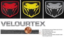 Lloyd Mats Velourtex Dodge Viper Snake Logo Black Floor Mats (2003-2010) picture