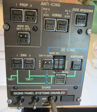 COCKPIT CONTROL PANEL ANTI ICE ATR  42 AIRCRAFT LOADED WITH VARIOUS BUTTONS picture
