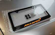 Orange McLaren License Plate Frame Racing Style 100% Carbon Fiber picture