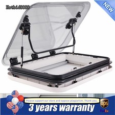 70° Camper Van Roof Window Caravan Roof Vent Hatch Roof Skylight W/ Led Light. picture