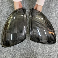 2PCS Carbon Fibre Side Mirror Cover Cap Replace For Porsche Cayenne 2018-2023 picture