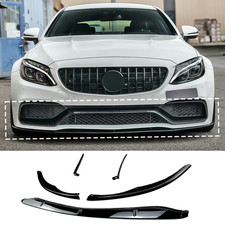 For Mercedes C205 C63 AMG Coupe 2015-2021 Front Spoiler Lip Splitter GLOSS BLACK picture