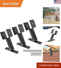 Durable Carbon Steel Roof Riser Brackets - Black Finish for Gazebo Support picture