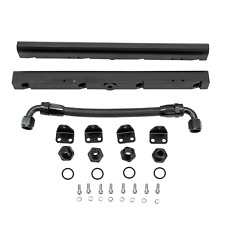 For LS1/ LS6 6AN High Flow Black Fuel Rails w/Fittings & Crossover Hose picture