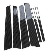 6x Real Carbon Fiber Window Pillar Panel Trim Cover Fits 11-16 F10 M5 528i 550i picture