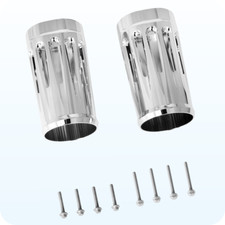 49mm Chrome Fork Slider cans cover For Harley Touring Street Road King Tri Glide picture
