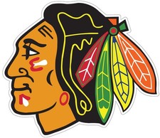 Chicago Black Hawks Logo - Die Cut Laminated Vinyl Sticker Decal NHL car window picture