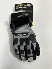 KLIM Dakar Pro Motorcycle Riding Gloves -Size SM- Cool Gray picture