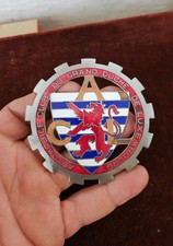 NICE VINTAGE ENAMEL AUTOMOBILE CAR BADGE # AUTOMOBILE CLUB DU LUXEMBOURG picture