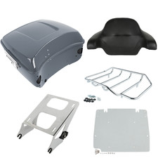Gunship Gray King Trunk Base Plate Mount Rack Fit For Harley Touring Glide 14-25 picture