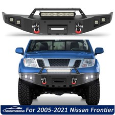 Front Bumper For 2005-2021 Nissan Frontier With Winch Plate &LED Lights &D-rings picture