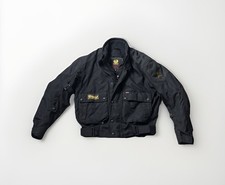 Belstaff Men's Vintage Motorcycle Riding Jacket Black, Size Medium, Padded picture