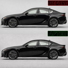 CHROME DELETE BLACKOUT OVERLAYS VYNIL SET FOR 2021-2024 LEXUS IS WINDOW TRIM picture