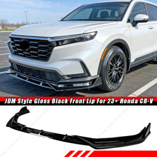 For 2023-26 Honda CRV CR-V JDM V Style 3pc Gloss Black Front Bumper Lip Splitter picture