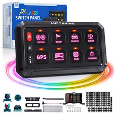 12v RGB 8 Gang On/Off Switch Panel LED Light Bar Circuit Relay System Car Marine picture
