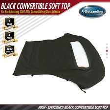 Black Convertible Soft Top For Ford Mustang 2005-2014 Convertible w/Glass Window picture