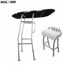 Promotion Dolphin Upgraded Pro Boat T Top W 2 Grab Handles W/ Boat Leaning Post picture