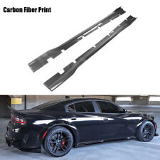 Side Skirts Extension Carbon Fiber Fits For 20-23 Dodge Charger SRT Widebody picture