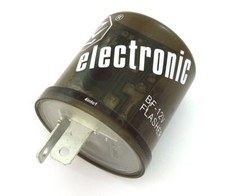 12V Electronic Turn Signal Flasher Relay - LED - 2 Prong - Round Style picture