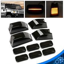 10PCS For Hummer H2 2003-2009 Smoke Led Cab Roof Light Marker Top Lamps Set picture