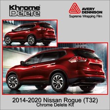 Chrome Delete Overlay fitting the 2014-2020 Nissan Rogue (T32 Body) Glossy Black picture