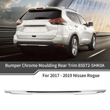 Fits 2017 2018 2019 2020 Nissan Rogue Rear Bumper Chrome Trim Molding NEW picture