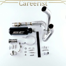 Full System Exhaust Tips Black Header Pipe For 2012-2024 Kawasaki Ninja 650 Z650 picture