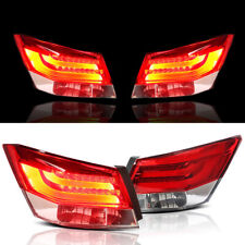 Red Clear LED Tail Lights Rear Brake Lamps For 2008-2012 Honda Accord Sedan L+R picture