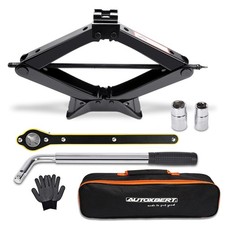 3 Ton 6,600 lb Heavy Duty Scissor Jack Kit w/ Ratchet Lug Wrench & Storage Bag picture
