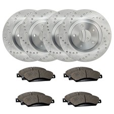 Front & Rear Drilled Brake Rotors + Pads for 2021-2023 Ford F150 Expedition picture