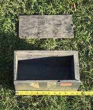 VTG. 1960’s-Bekins Van/Storage-11”x6”x6”-Wood Crate Box  Industrial Trunk-044 picture