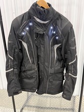 Triumph Sympatex Light LED Motorcycle Jacket Large Armored Lights Work picture