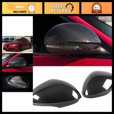 Carbon Fiber Side Mirror Cover Caps for 2017-2026 Alfa Romeo Giulia Quadrifoglio picture